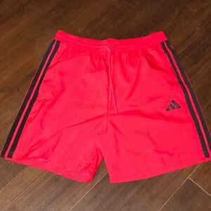 Adidas Mens M 3S Chelsea Multi Sport Shorts Red Black IC1443 Size LT New